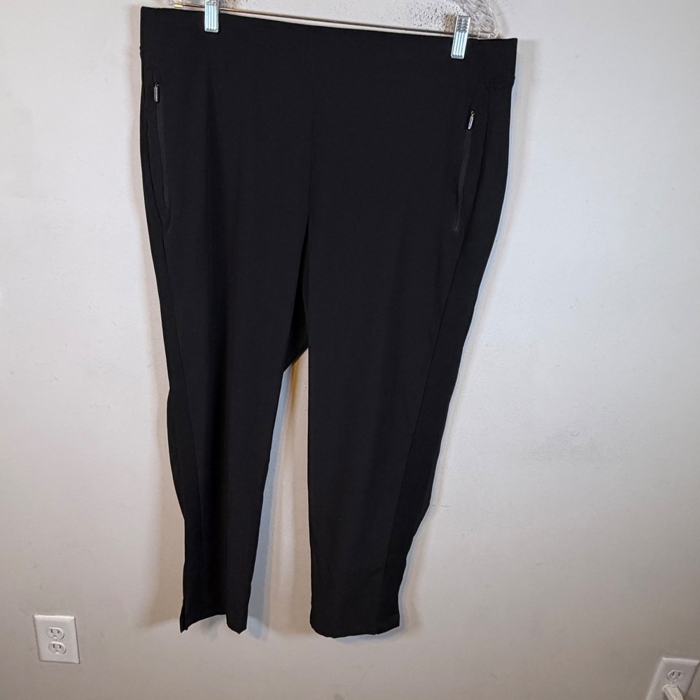 Chico's Women Pull On Ankle Pants Zenergy Stretch Black Size 3R 16R